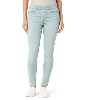 9.Signature by Levi Strauss Co. Gold Label Womens Totally Shaping Pull on Skinny Jeans– Best pull on postpartum jeans