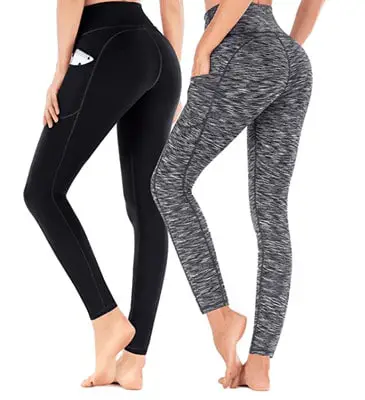 3.UGA High Waist Yoga Pants with Pockets Tummy Control Workout Pants for Women 4 Way Stretch Yoga Leggings with Pockets min