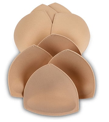 10.Bra Pad Inserts 4 Pairs,Sermicle Bra Pads Sewn Padded for Sports Bra Beige or Black, White Optional (1)