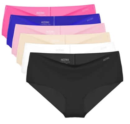Anzermix Womens Seamless Laser cut Brief Panties Pack of 6 min e1646809525287