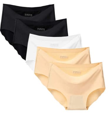 Nightaste Womens Seamless Briefs Pack of 5 Ice Silk Panties Mid Rise No Show Underwear min e1646809508840