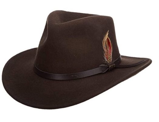 7.Scala Classico Men's Crushable Felt Outback Hat-