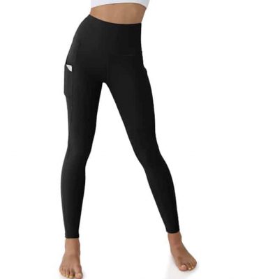 ODODOS Women's High Waisted Yoga Leggings with Pockets,Tummy Control Non See Through Workout Athletic Running Yoga Pants-min